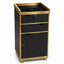 Salon Trolley - Black & Gold Lockable Storage Trolley