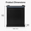 Reception Desk - Black LED Counter with Storage