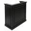 Reception Desk - Black LED Counter with Storage