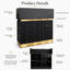 Reception Desk - Black & Gold Ribbed Counter