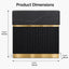 Reception Desk - Black & Gold Ribbed Counter