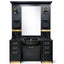 Barber Station Unit - Black & Gold Wash Basin Unit