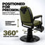 Barber Chair - Elite Green & Matte Black Accents