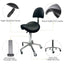 Eson - Saddle Chair with Backrest Ergonomic Rolling Stool for Salon & Clinic