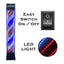 Gabri - Floor Barber Pole Lantern Style Digital Led Light 2.3m