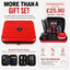 Gabri Professional - Hair Styling & Grooming Gift Set with Reusable Hair Stylist Bag 7 Piece Set Red