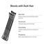 Eson - Black Flat Hair Pins – Ball-Tipped 7cm
