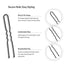 Eson - Black Wavy U-Pins – Bun & Updo Hair Pins 5cm