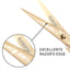 Kiepe - 2451 Luxury Gold Cut Razor Ergo Anatomic Scissors 6 Inch (16cm)