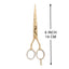 Kiepe - 2451 Luxury Gold Cut Razor Ergo Anatomic Scissors 6 Inch (16cm)