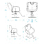 Alpeda - Lotus Salon Make Up Chair (Rose Gold Finish)