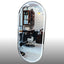 Salon Mirror - Oval LED with Silver Frame & Border Light
