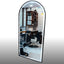 Salon Mirror - Arched LED with Black Frame & Border Light
