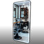 Salon Mirror - Rectangular LED with Black Frame & Border Light