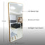Salon Mirror - Rectangular LED with Gold Frame & Border Light