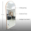 Salon Mirror - Arched LED with Gold Frame & Border Light