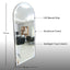 Salon Mirror - Arched LED with Silver Frame & Border Light