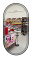 Salon Mirror - Oval LED with Black Frame & Border Light