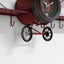 Eson - Retro Metal Wall Clock with Airplane Red