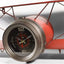 Eson - Retro Metal Wall Clock with Airplane Red