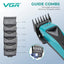 VGR - Professional Hair Clipper with 3 Interchangeable Covers (V-035C)