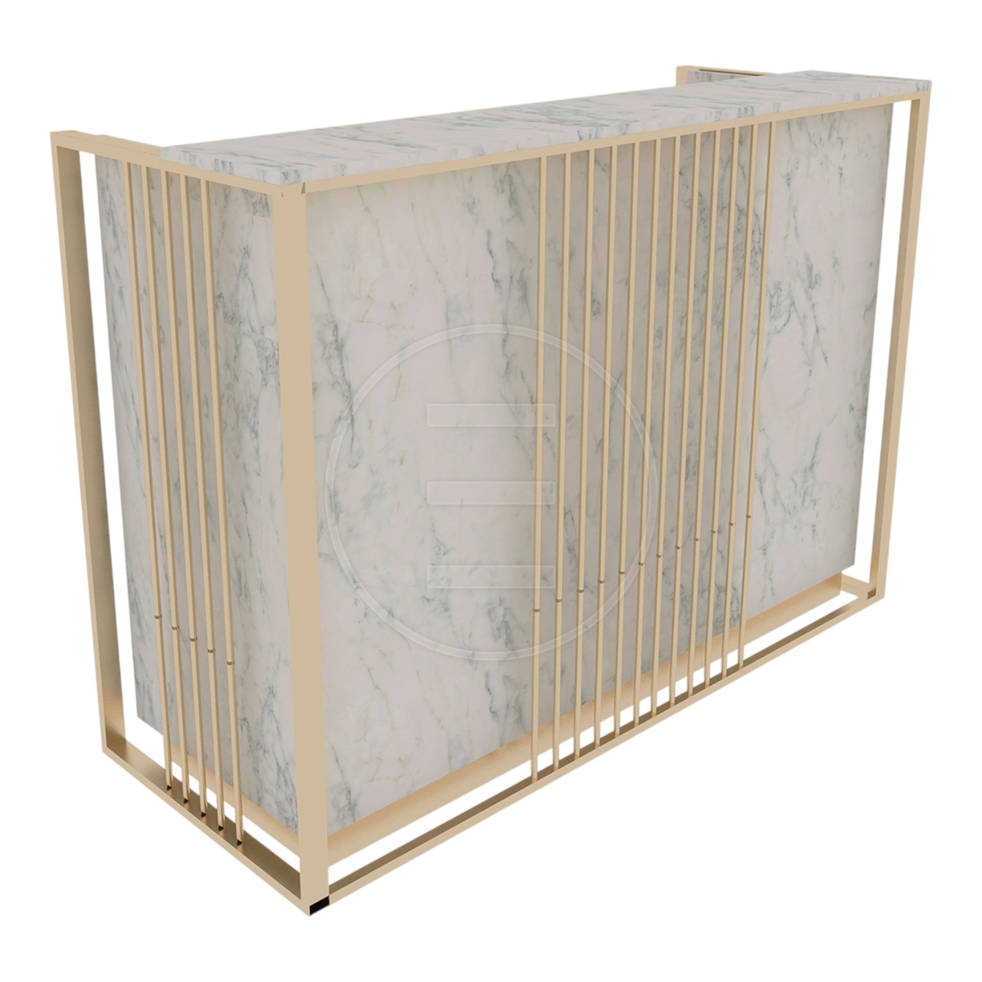 Alpeda - Slim Grace Gold Reception Desk – EsonPro.com
