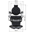 Barber Chair - Vintage Style Black & Chrome Accents