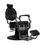 Barber Chair - Vintage Style Black & Chrome Accents