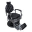 Barber Chair - Vintage Style Black & Chrome Accents