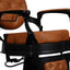 Barber Chair - Vintage Style Camel & Black Accents