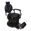Barber Chair - Vintage Style Black & Shiny Black Accents