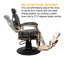 Barber Chair - Vintage Style Black & Gold Accents