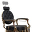Barber Chair - Vintage Style Black & Gold Accents