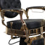 Barber Chair - Vintage Style Black & Gold Accents