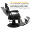 Barber Chair - Vintage Style Black & Shiny Black Accents