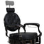 Barber Chair - Vintage Style Black & Shinny Black Accents