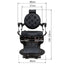 Barber Chair - Vintage Style Black & Shiny Black Accents